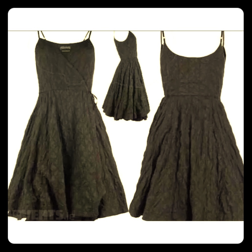 Black Quilted Flag Dress